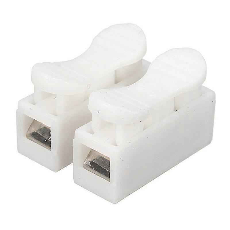 100Pcs Plastic 2 Pin Push Quick Wiring Terminal 10A 250V