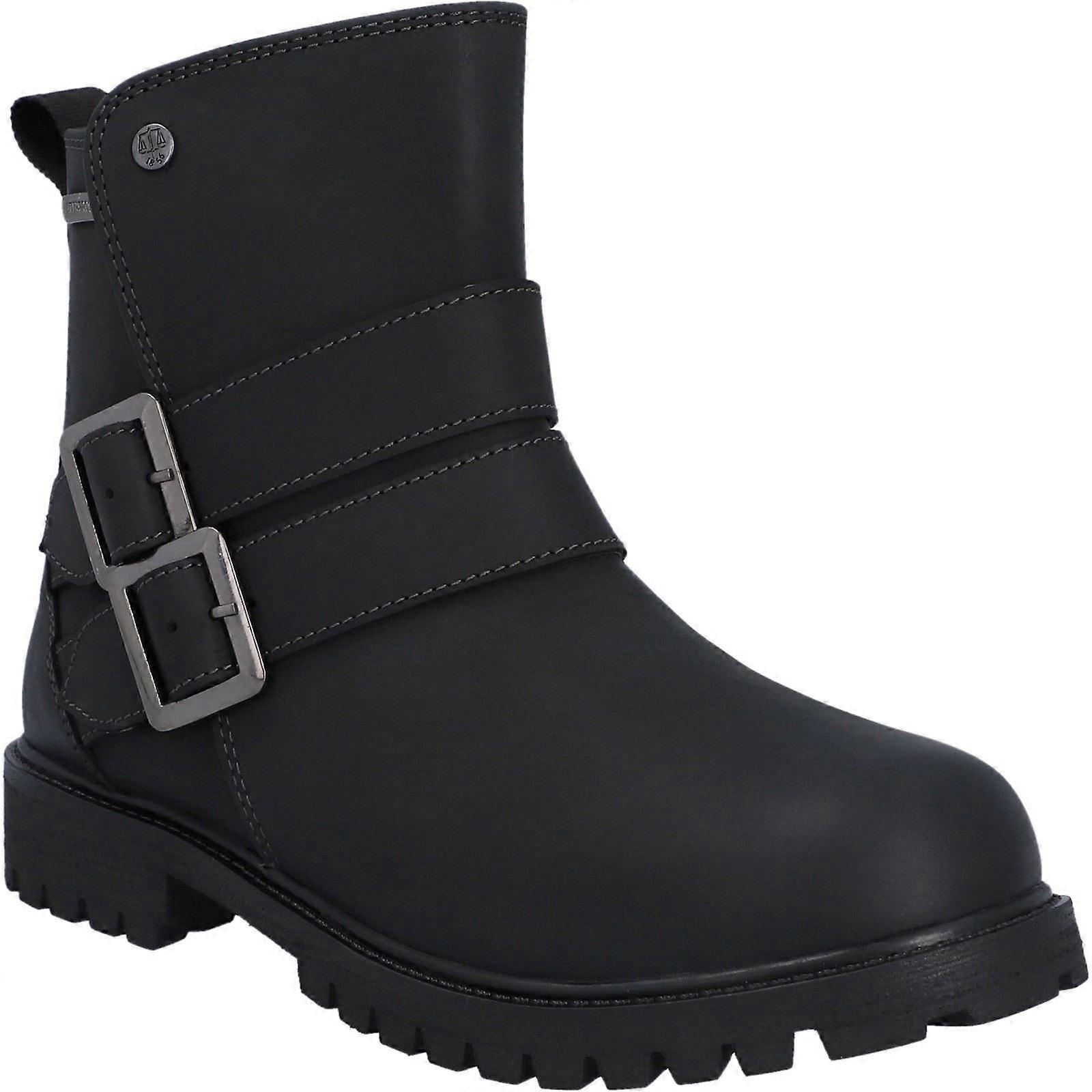 Hunter Ness Leather Women's Black Boots
