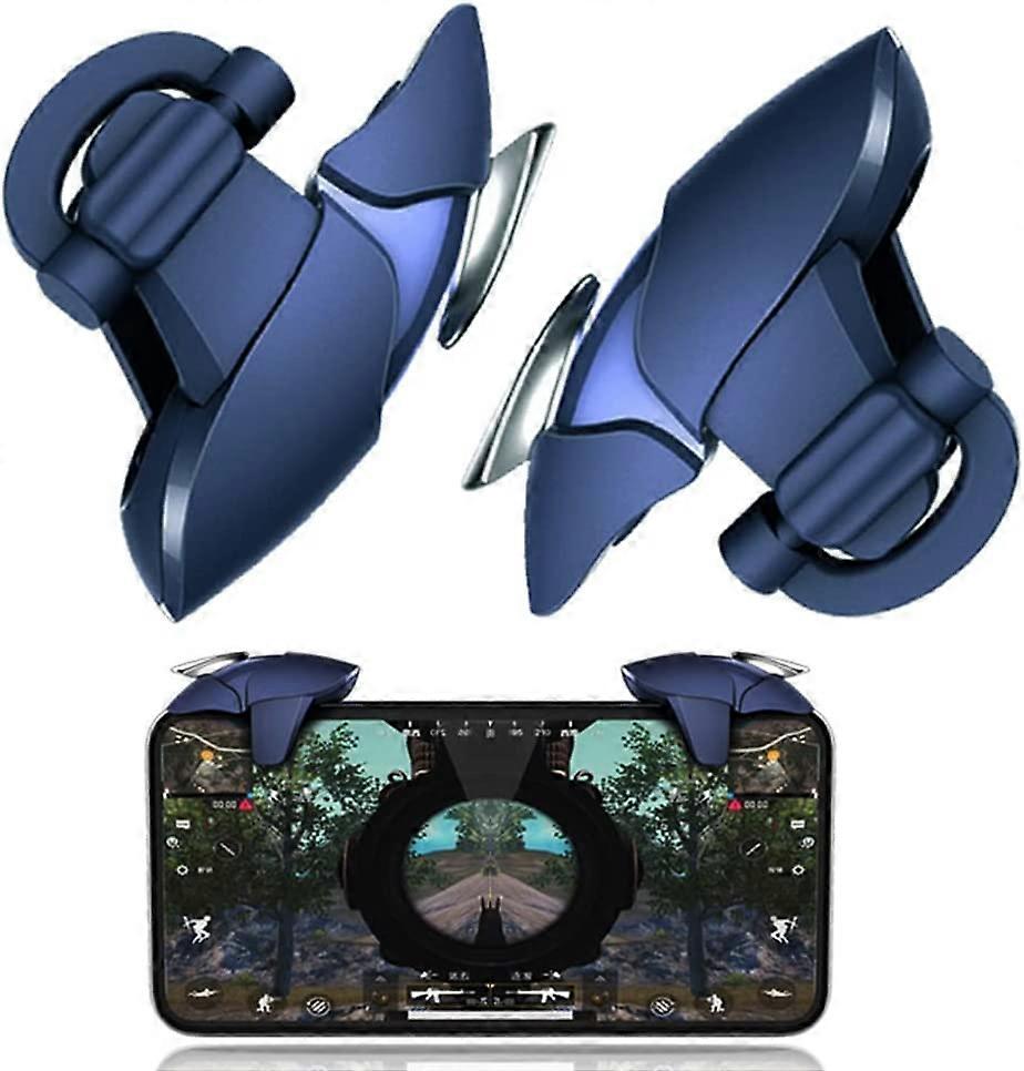 Game Controller Universal Mobile Phone Trigger Gamepad Mobile Joystick, Blue Shark