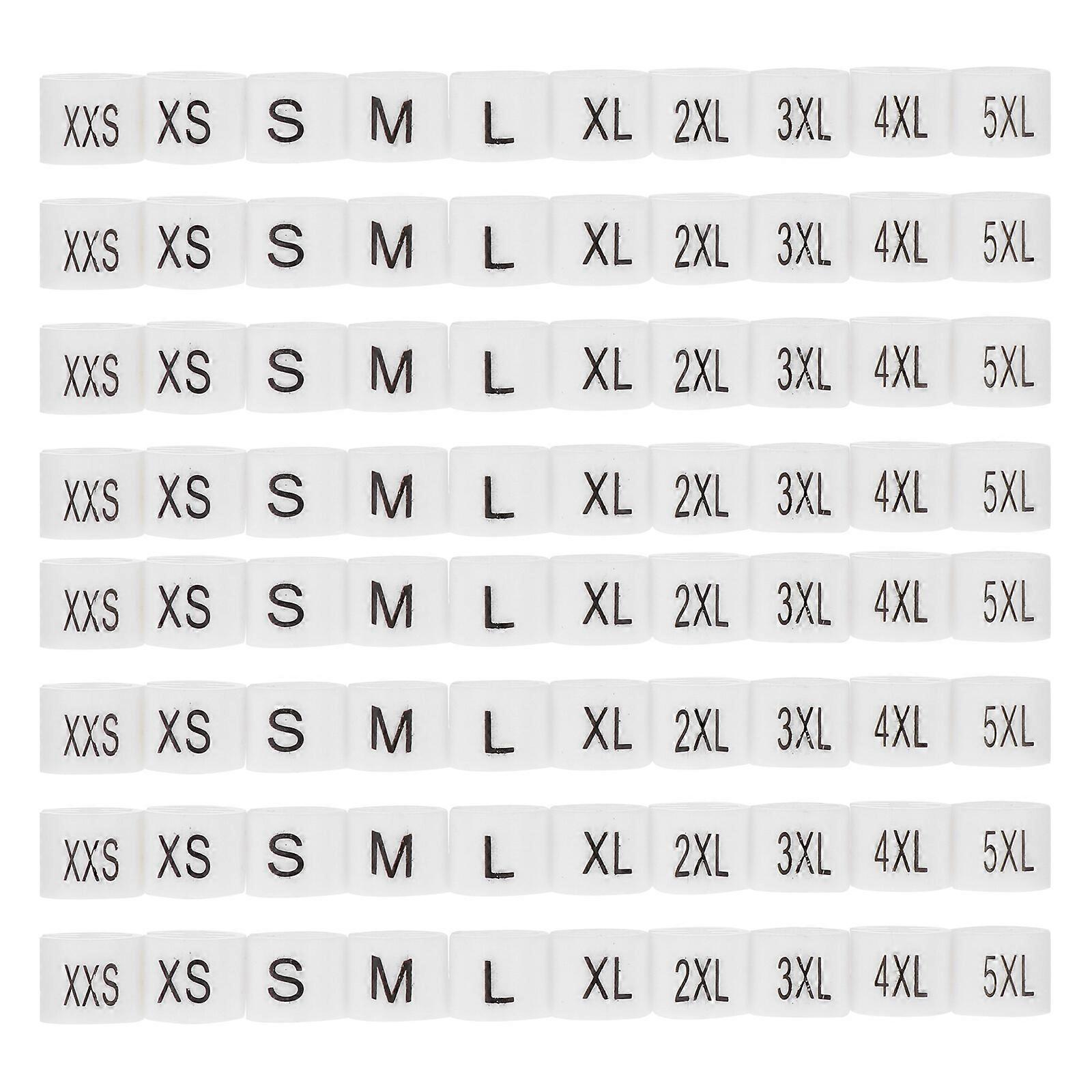 100Pcs Plastic Clothes Hanger Size Markers Color-Coding Hanger Sizes Marker Kits