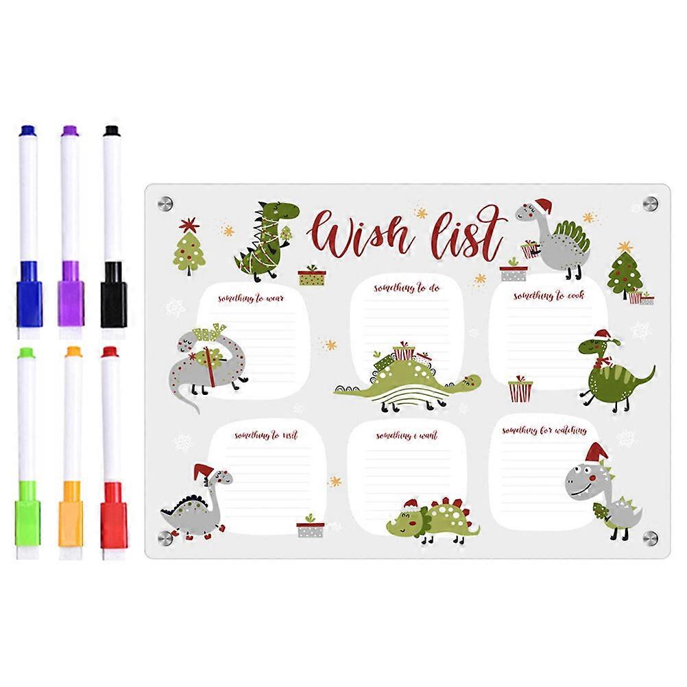 1 Set of Dry Erase Board Fridge Magnetic Board Reusable Dry Erase Planner Board Clear Writing Board