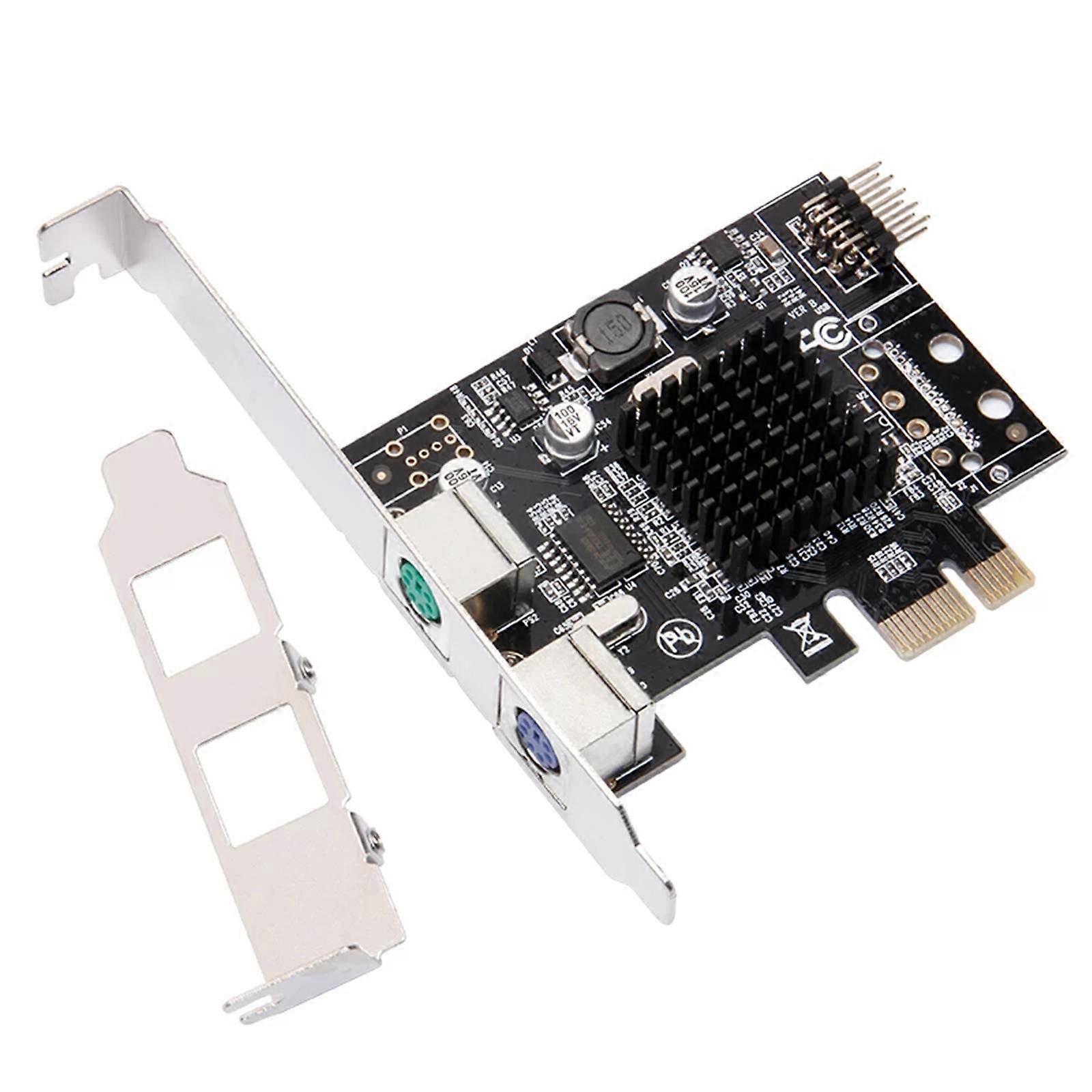 MCS9990 PCIE To PS 2 Built-in USB Expansion Card PS 2 Round foor Keyboard Mouse
