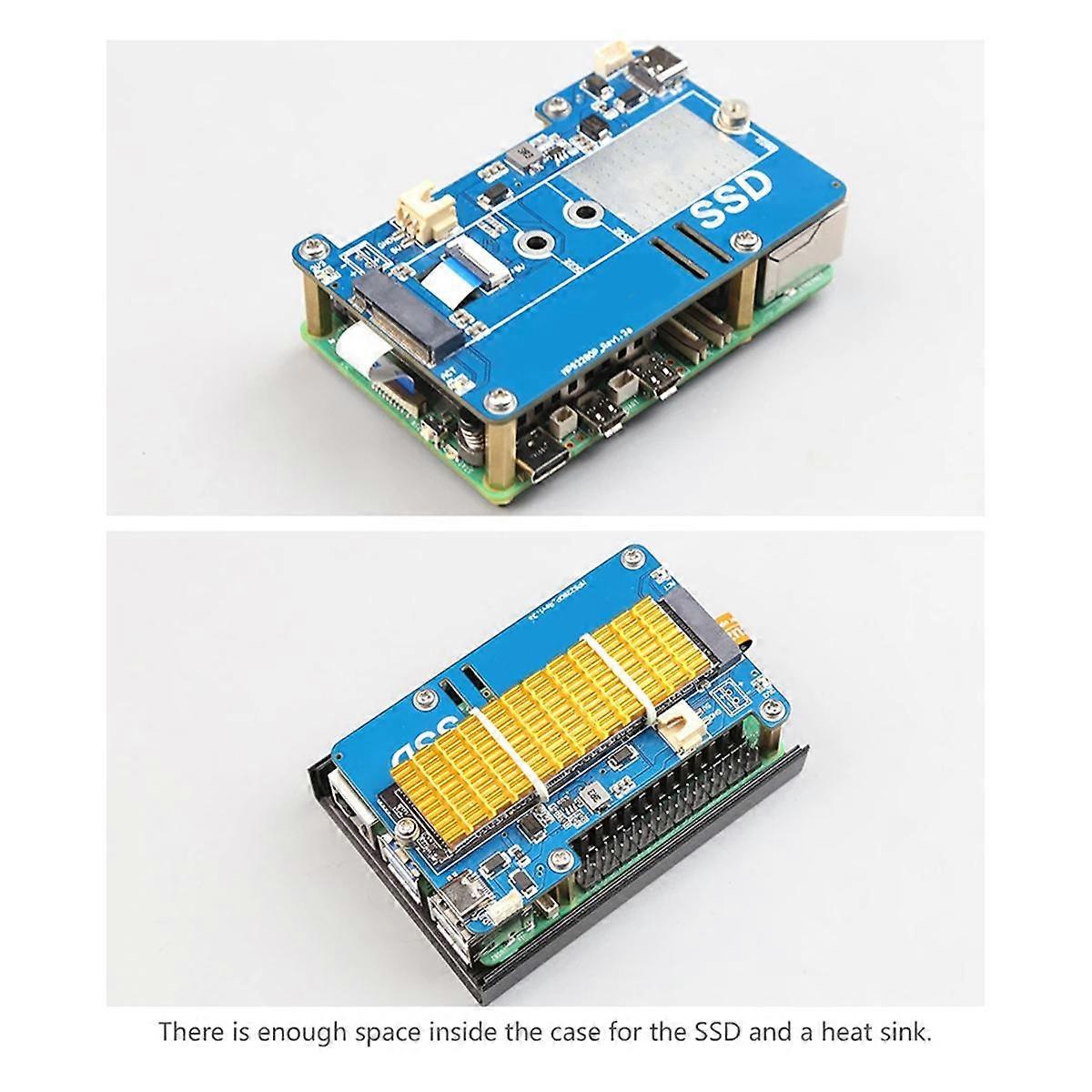 MPS2280P PCIE M.2 NVME SSD HAT+FPC Cable for 5 Support 2280 2230 2242 Gen 3 Expansion Board