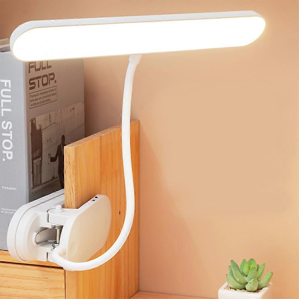 Desk Led Lamp with USB Clamp, Eye Protection, Dimmable Light, Ideal for Reading