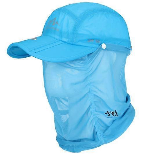 Outdoor UV Sun Protection Wide Brim Fishing Cap with Removable Flap