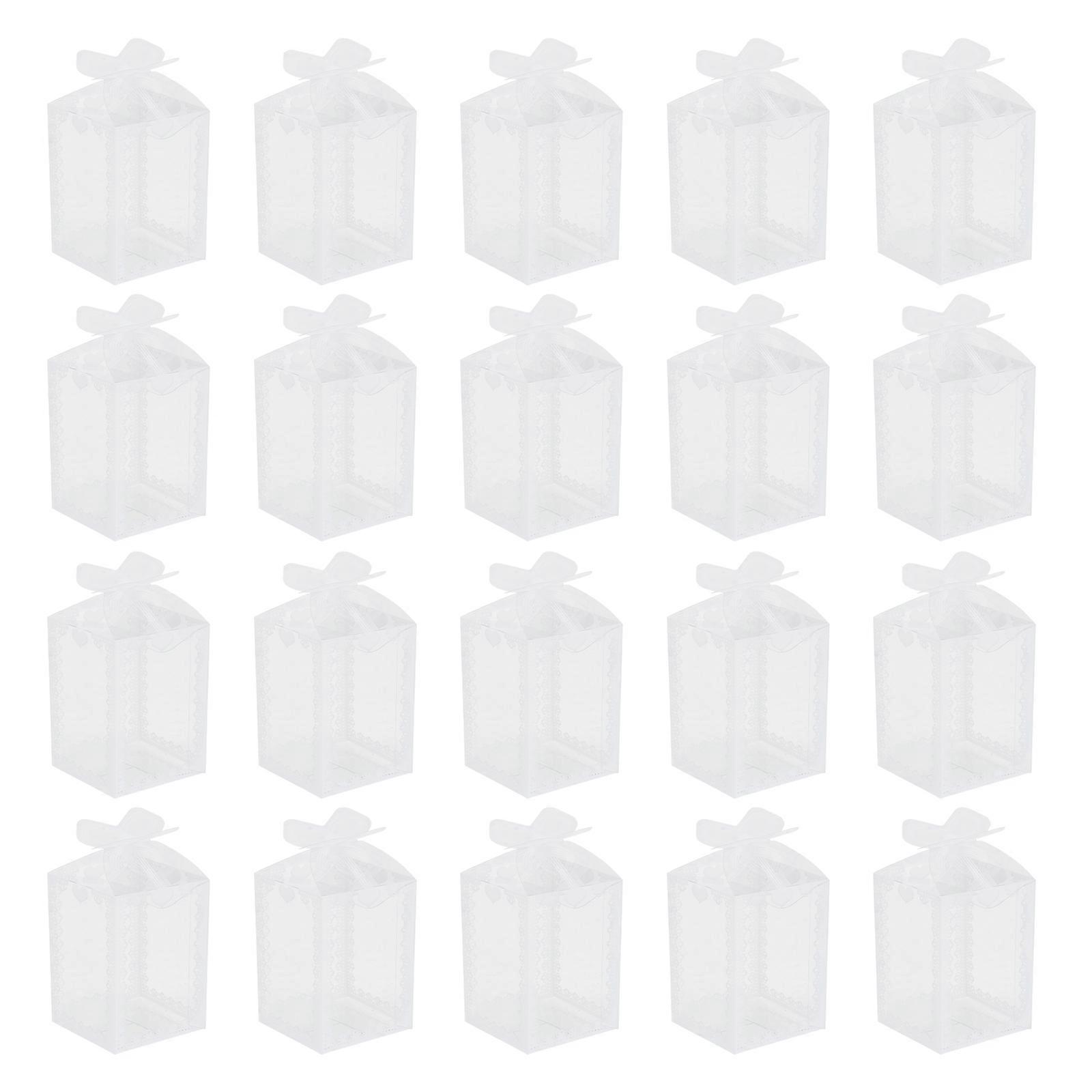 50Pcs Gift Boxes Wedding Candy Storage Containers Party Wrapping Boxes (White)