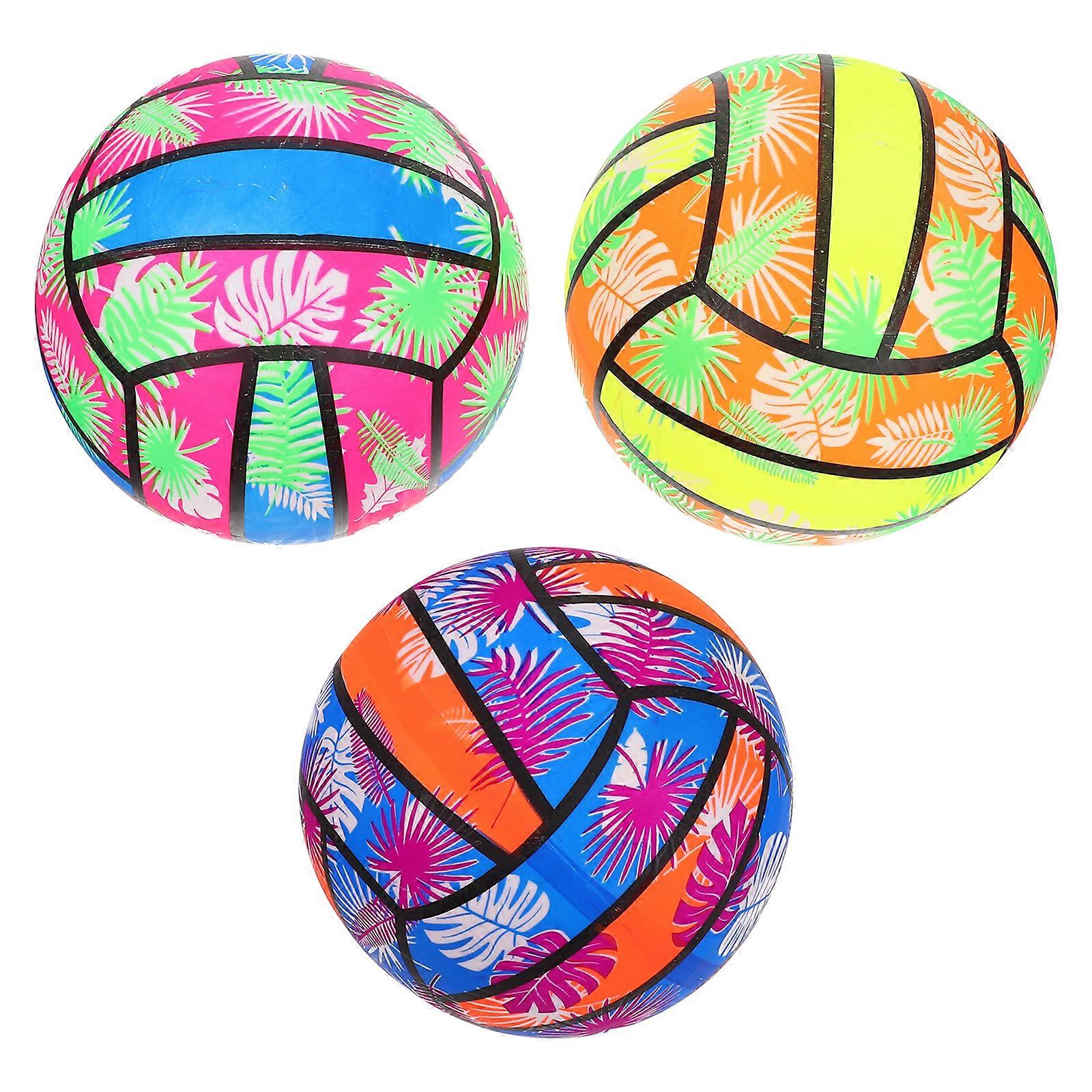 3Pcs Colorful Inflatable Water Volleyball for Beach Pool Volleyball Toy Random Color