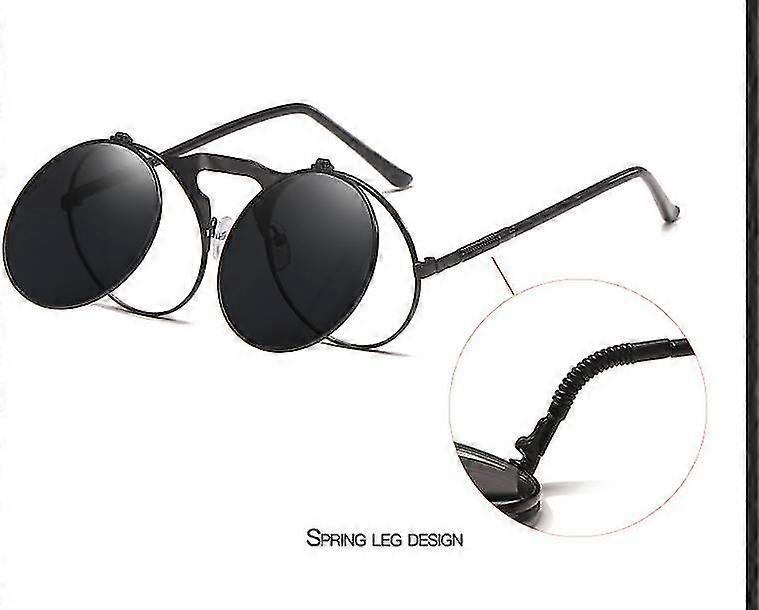 Round Sunglasses Man - Polarised Uv400 Protection Circle Retro Steampunk