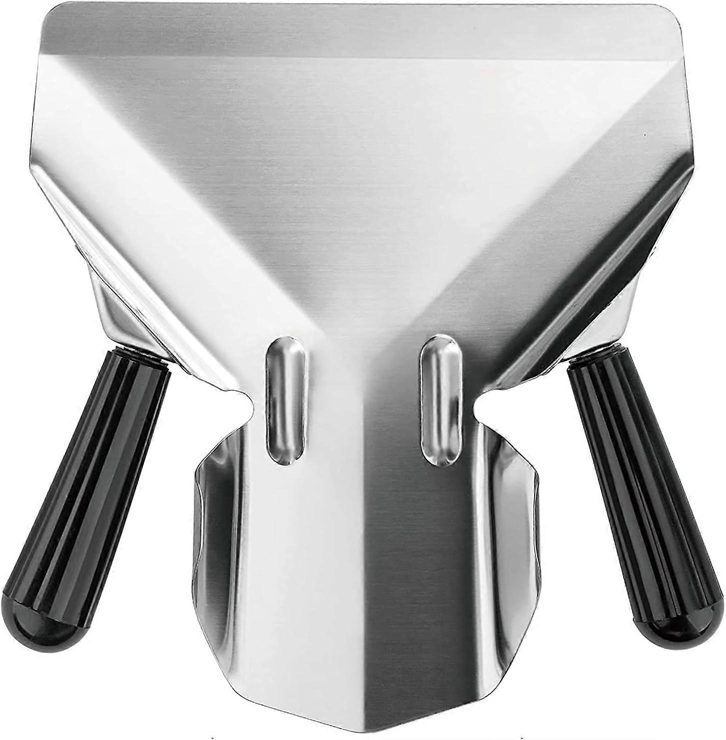 Stainless Steel Dual Handle French Fry Bagger Scoop Chip Popcorn Bagger Ice Candy Snacks Desserts Scooper With Removable Dual Handle - Right And Left 