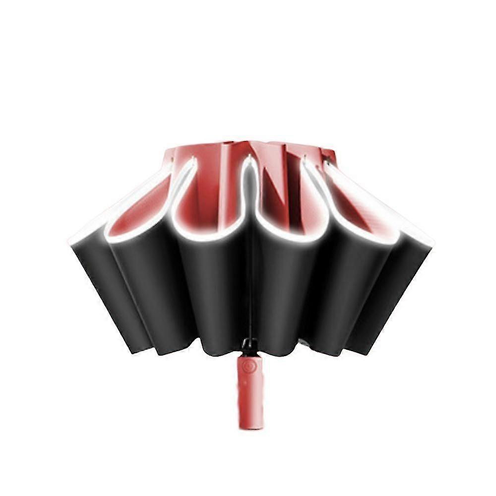 Sun Umbrella, Travel Umbrella Auto Open, Lightweight Folding Best Windproof Umbrellas Rain, Backpack Carry With Essential Summer(wine Red)