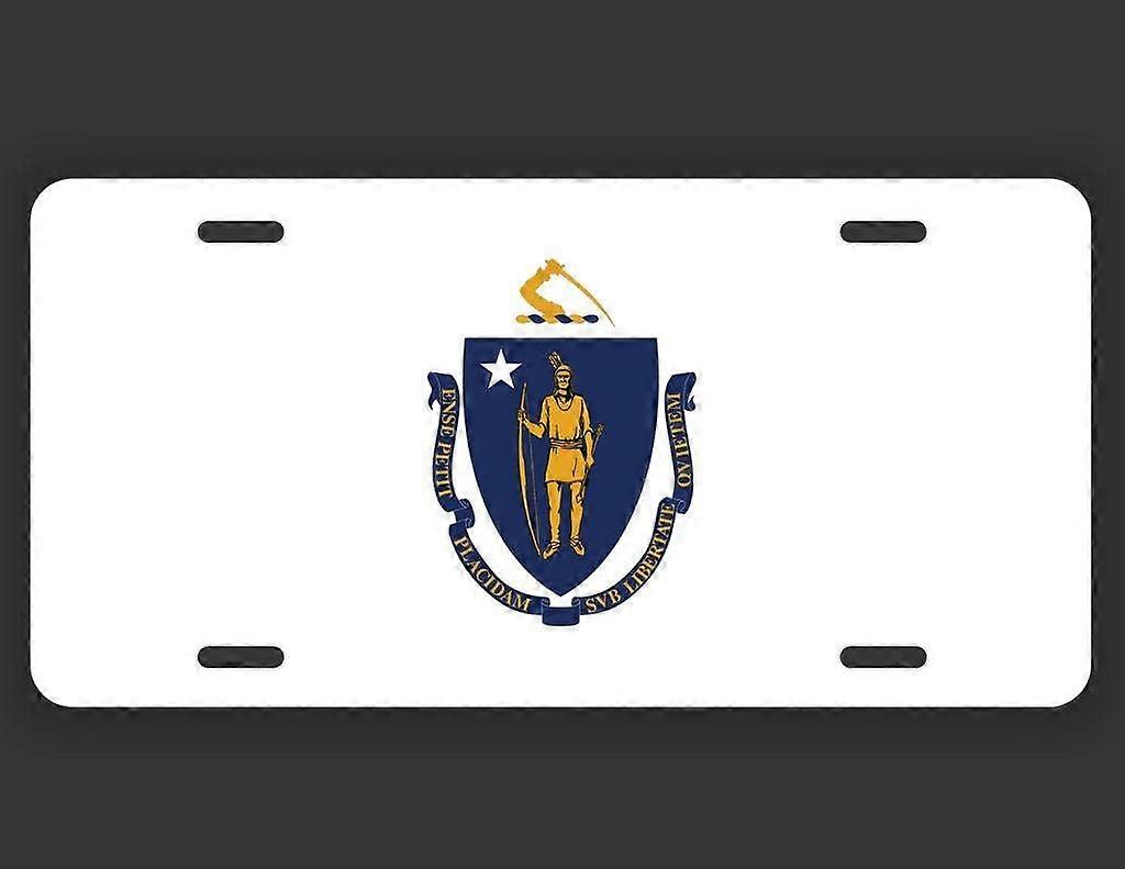 Placa de Licença do Estado de Massachusetts Tag Vanity Metal | Metal impresso UV | 6 polegadas por 12 polegadas | Carro Caminhão RV Trailer Wall Shop Man Cave |