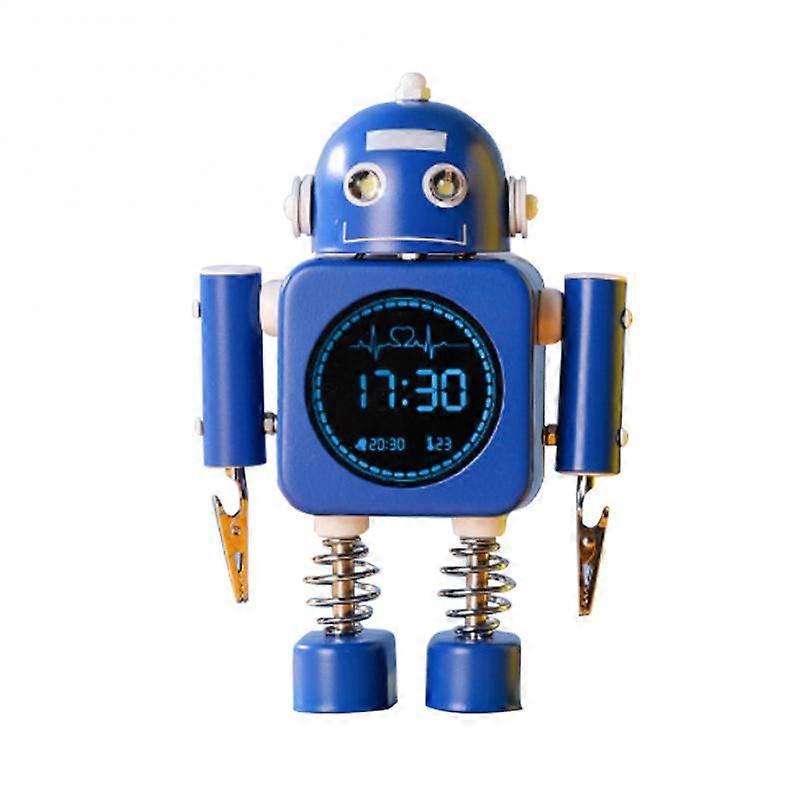 Robot Smart LED Clock Bedside Digital Alarm Clocks Desktop Table Desk Snooze Function Mechanical Electronic Digital Alarm Clock