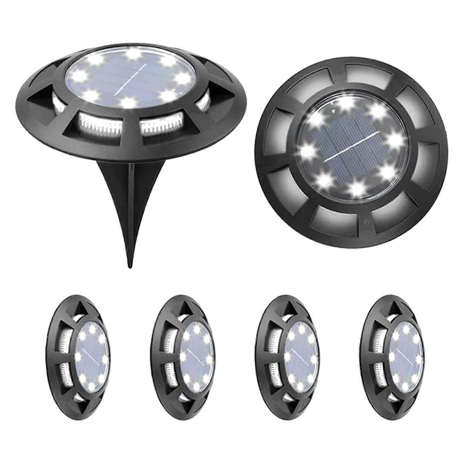 4Pcs Solar Powered Waterproof Bright In-Ground Light Light Auto On/Off Energy Saving for Walkway, Garden