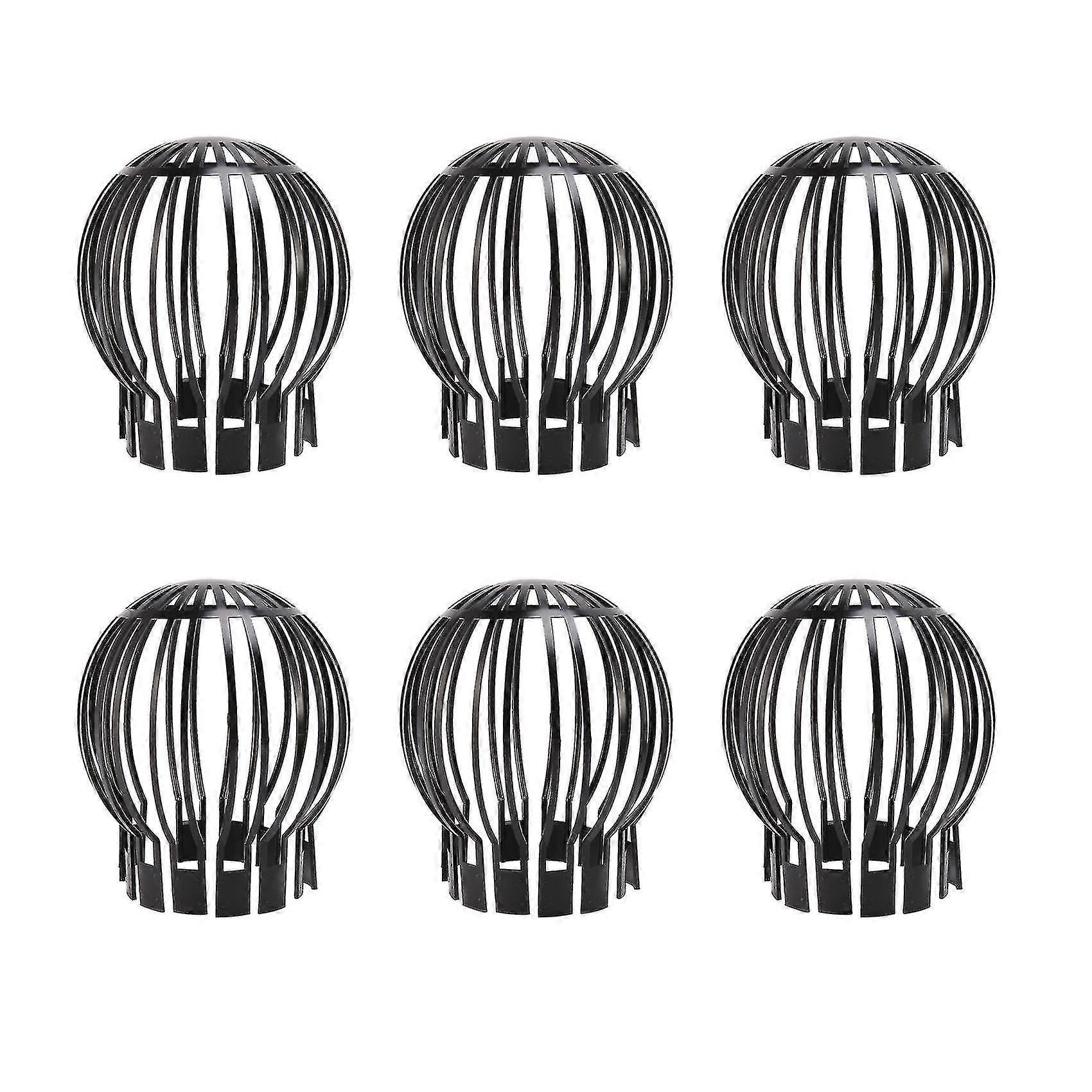 6pcs Gutter Guard Downspouts Filter Strainer Preventing Leaf Debris Branches Roof Moss From Clogging