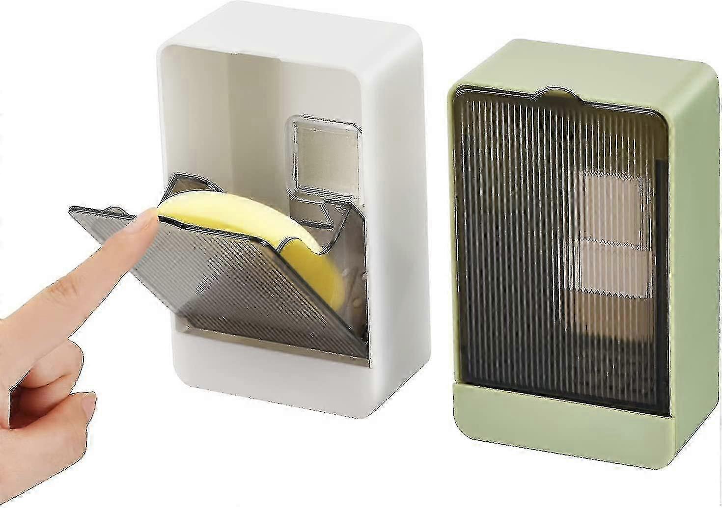 حامل صحن الصابون ، حامل صابون 2 عبوة مع صندوق صابون مثبت على الحائط ، مقاوم للماء والغبار s202412121323