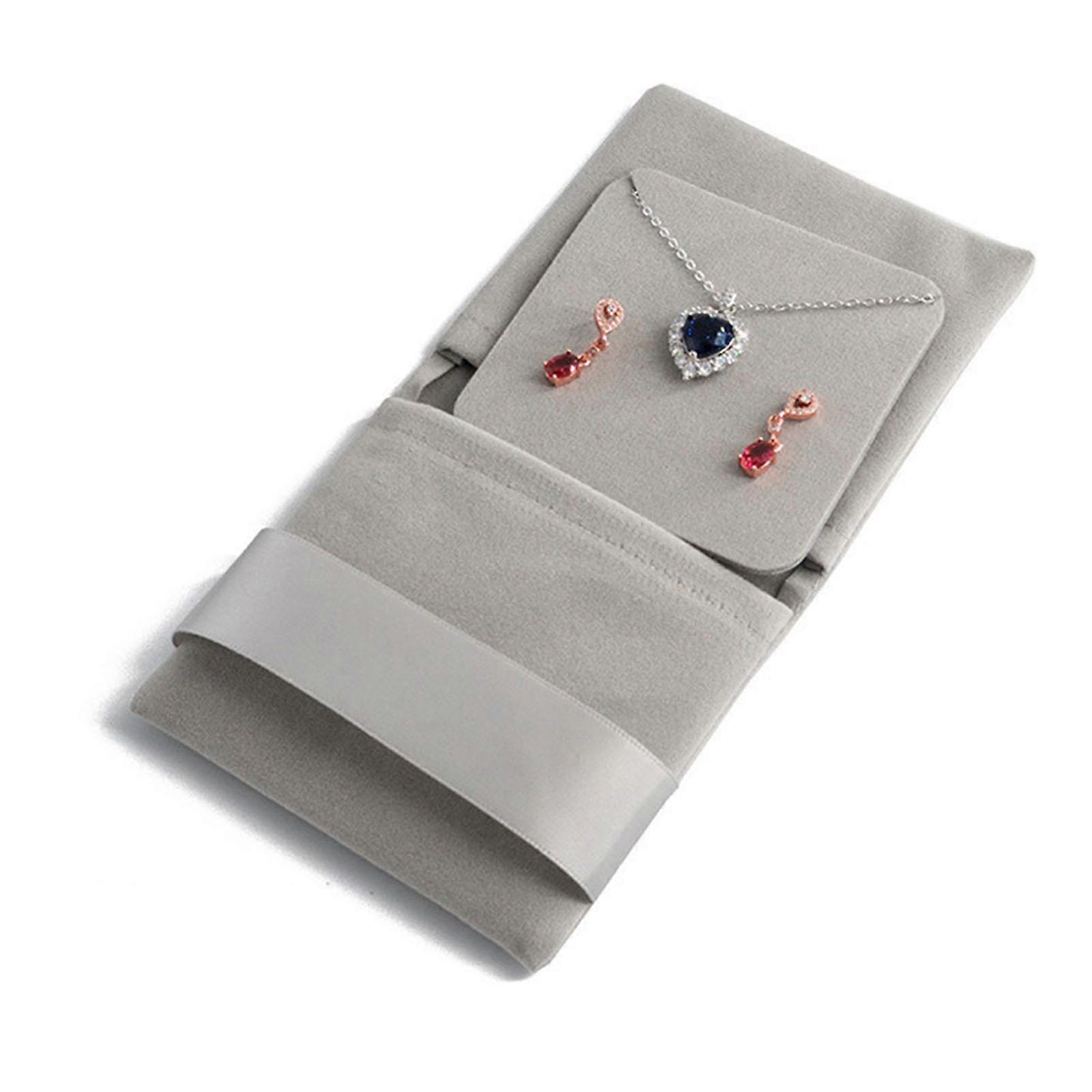 unbrand Soft Velvet Bijoux Sacs Réutilisables Sacs en flanelle Bijoux Sac à main Colliers Pochette G