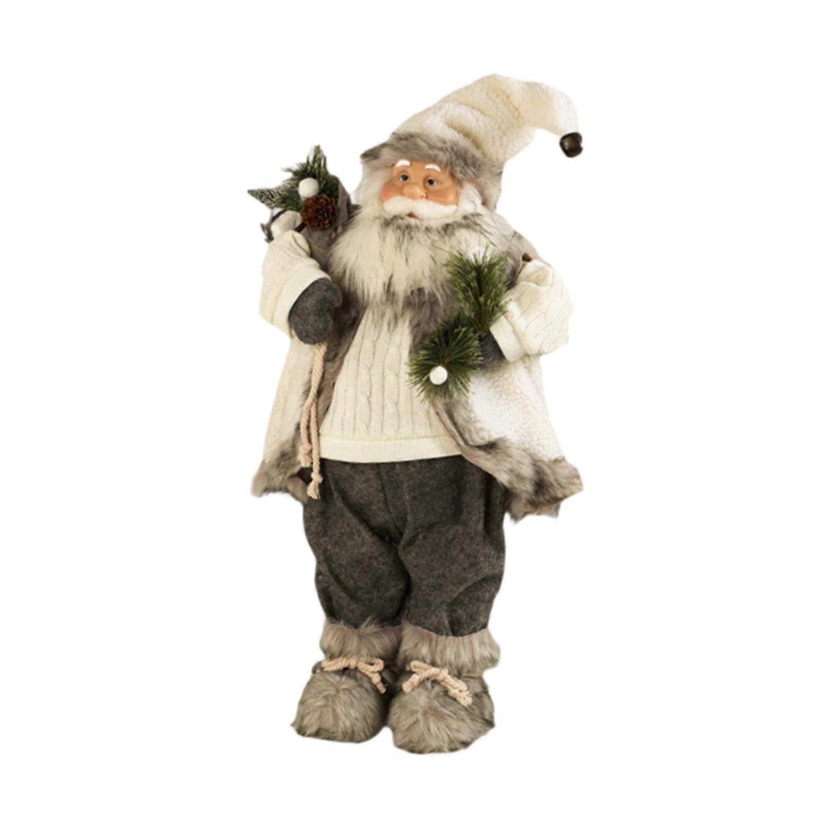 Jultomten docka prydnad glad jul figur för sovrum inomhus hem stor