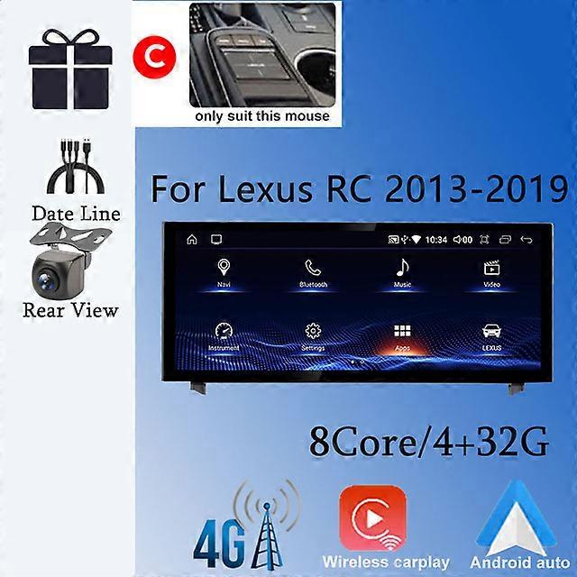Android 12.0 10.25インチレクサスRC IS 200 250 300 350 200t 300h Carplay GPSナビゲーションカープレーヤーマルチメディアラジオステレオ