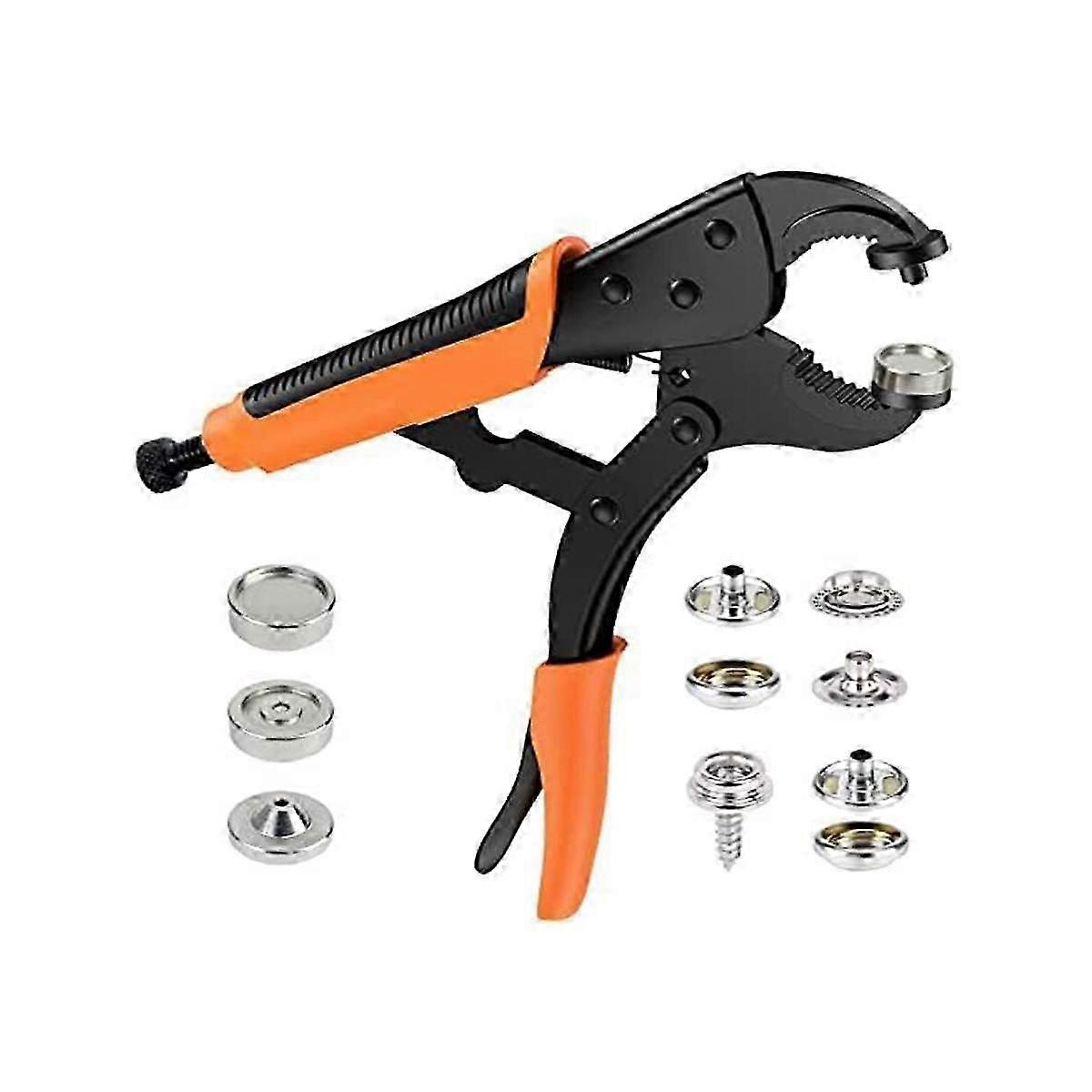Heavy Duty Snap Fastener Tool,Snap Setter Tool Kit with 60 Sets, compatible with Boat Cover, Snap Button Tool