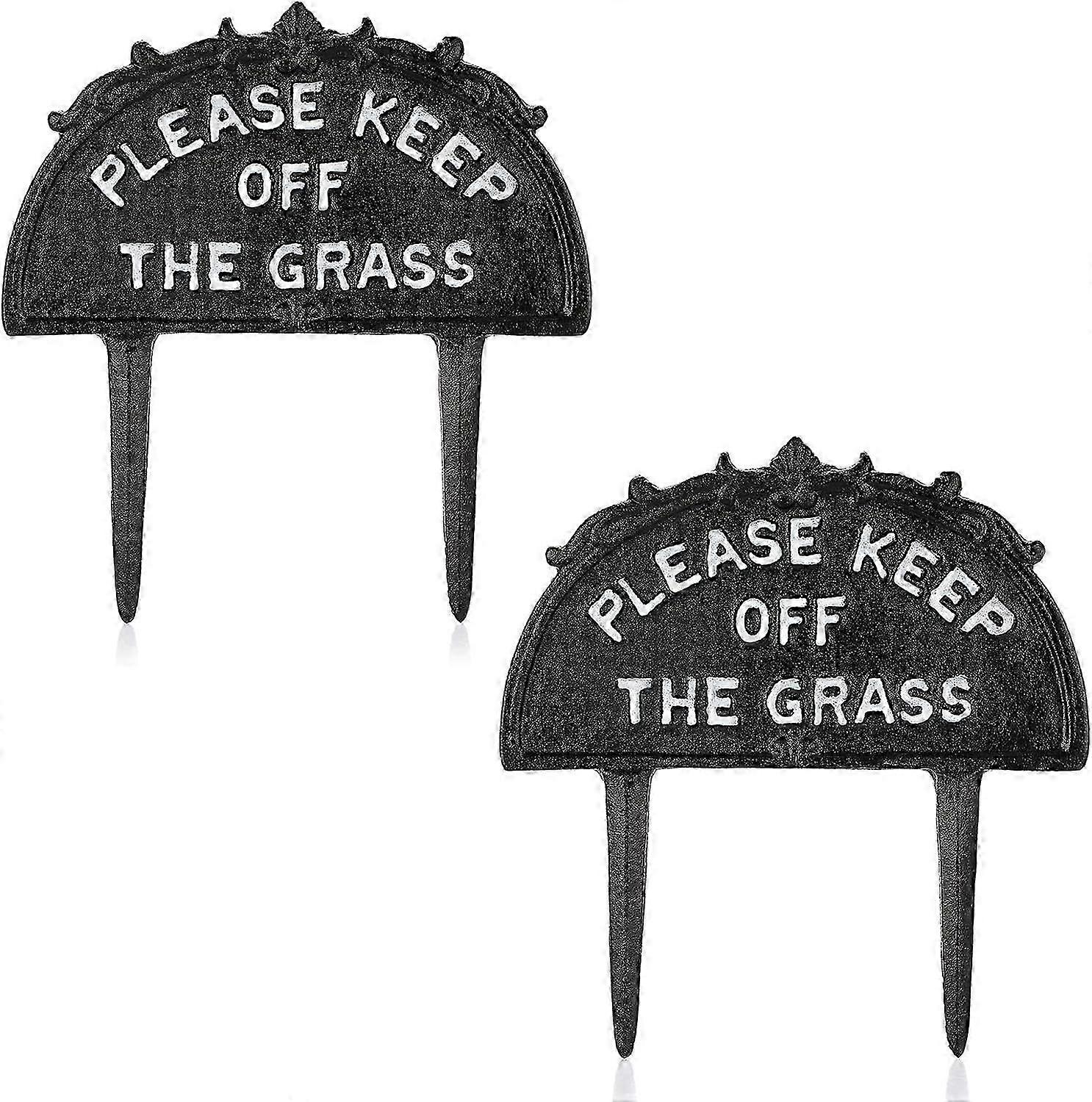 Retro Style Keep Off the Grass Sign - Garden Decorative Set