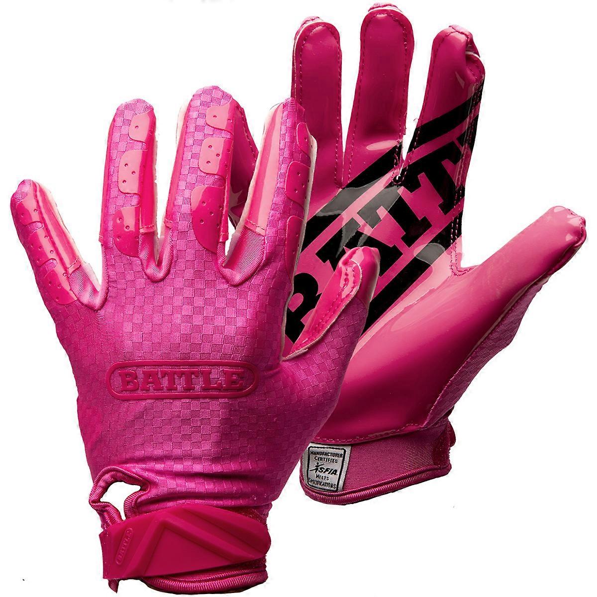 ספורט קרב מבוגרים TripleThreat UltraTack כפפות כדורגל - ורוד