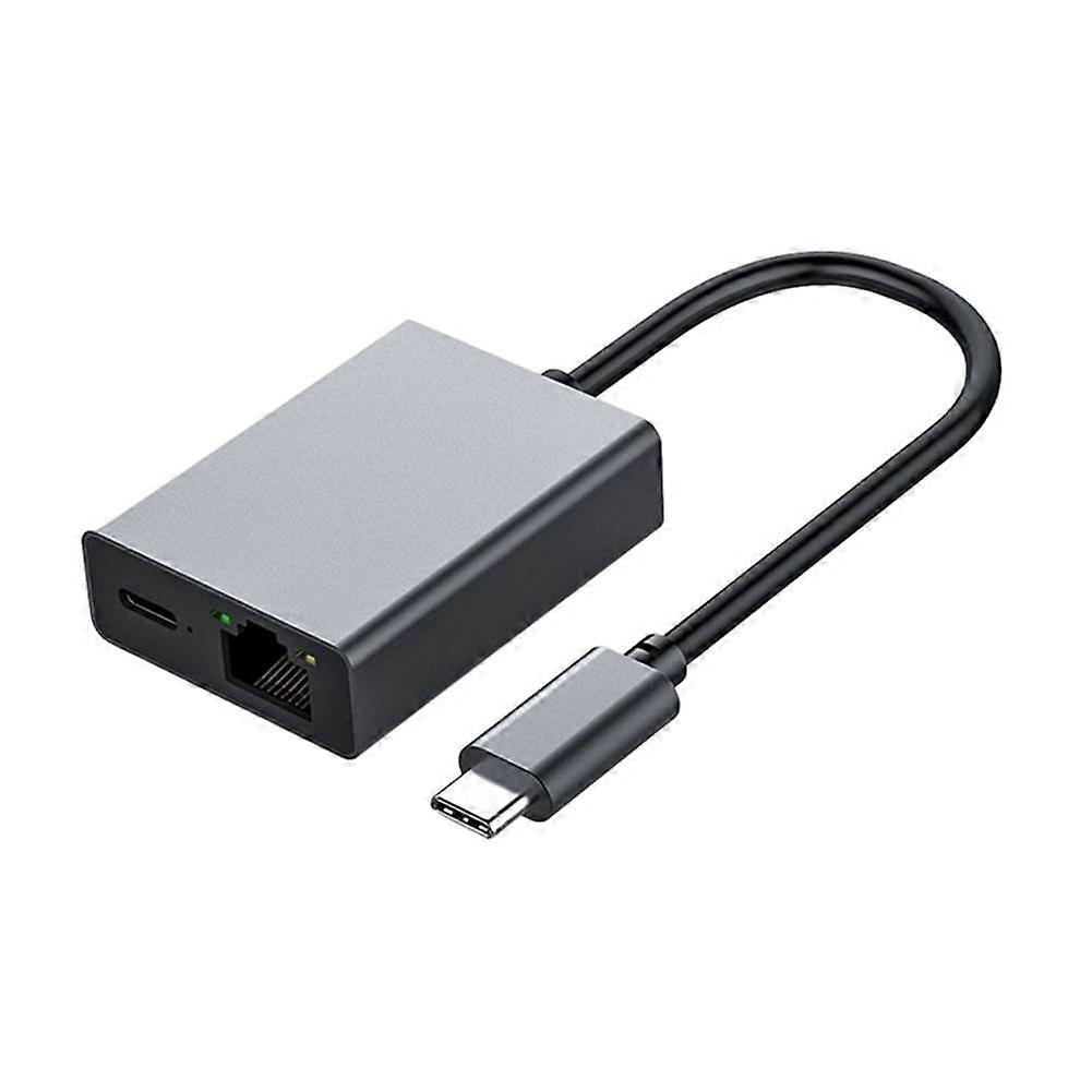 1000Mbps Type-C naar RJ45 Internetkabel Netwerkkaart USB Type-C naar Ethernet Adapter Ondersteuning PD Charg