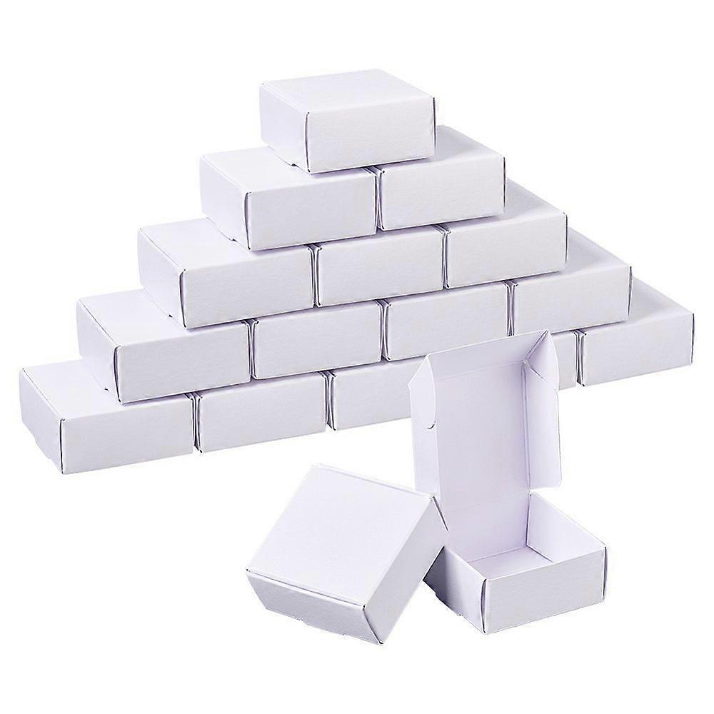 Cardboard Gift Packaging Boxes Folding Boxes for Hand-made Soap Square White Finnished Product: 5.5x5.5x2.5cm