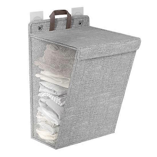 Laundry Basket Foldable Wall Hanging Durable Space-Saving Dirty Clothes Storage Basket Home Accessories