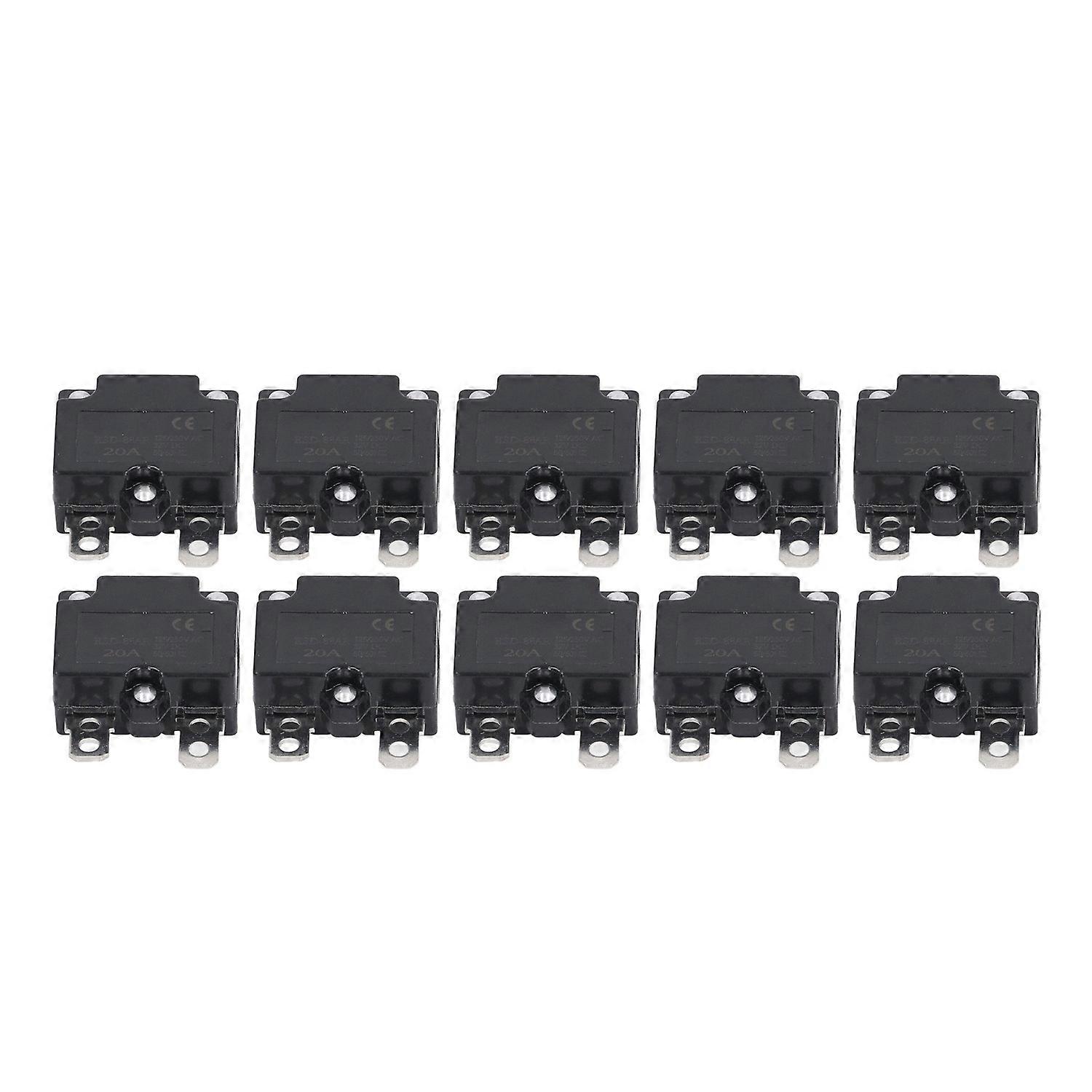 10PCS Auto Reset Overload Protector 20A Current Overload Protector for Children's Toy Car AC125 250V