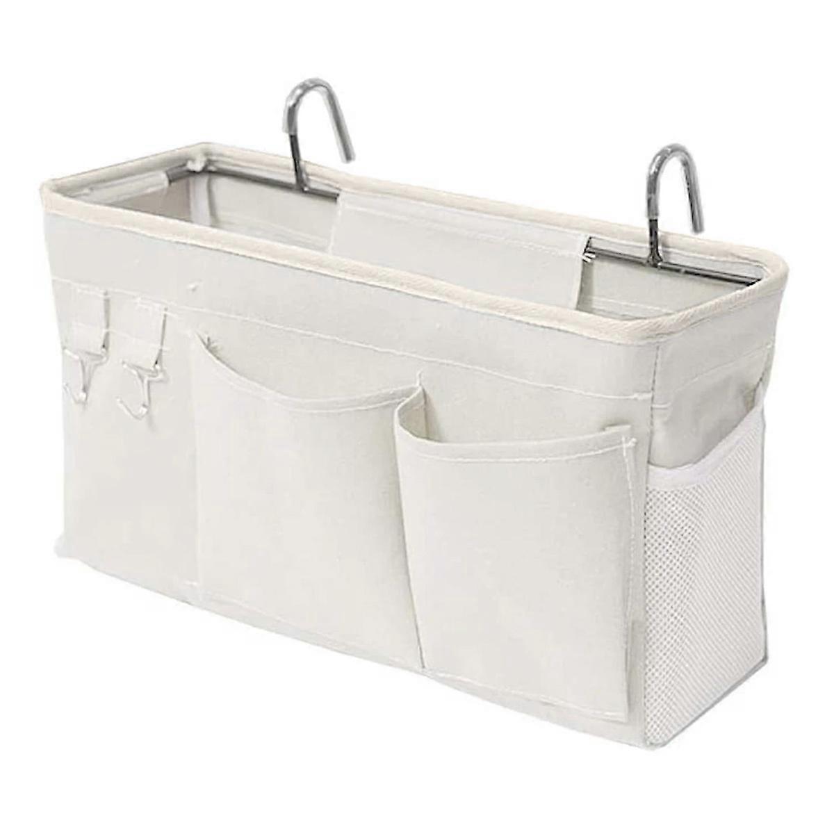 ベッドサイドキャディ/ベッドサイド収納バッグハンギングオーガナイザー二段ベッドと病院のベッド、寮の部屋のベッドレール、メガネ、本を置くことができます