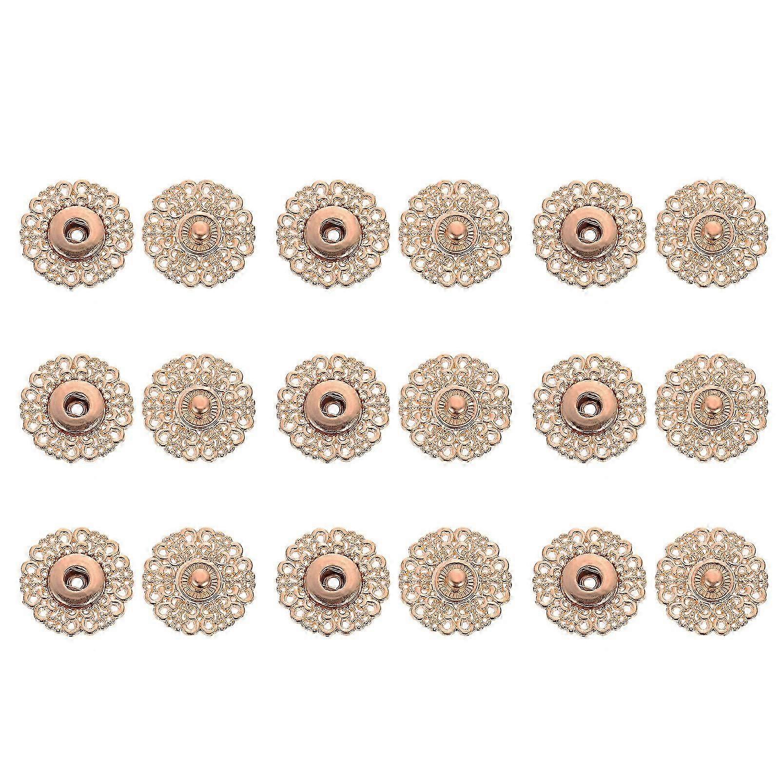 10 Pairs Hidden Button Snap Fastener Handbag Clasp Button for Overcoat Garment