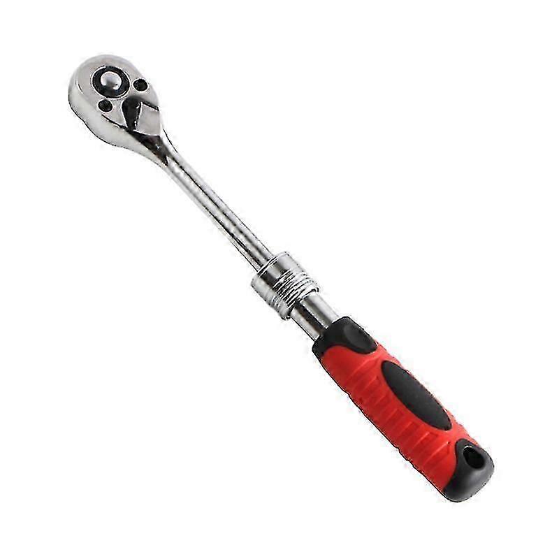 3/8 Inch Telescopic Wrench Swivel Head Flex Head Ratchet Quick-release Easy To Use Tooth Round Head (red)