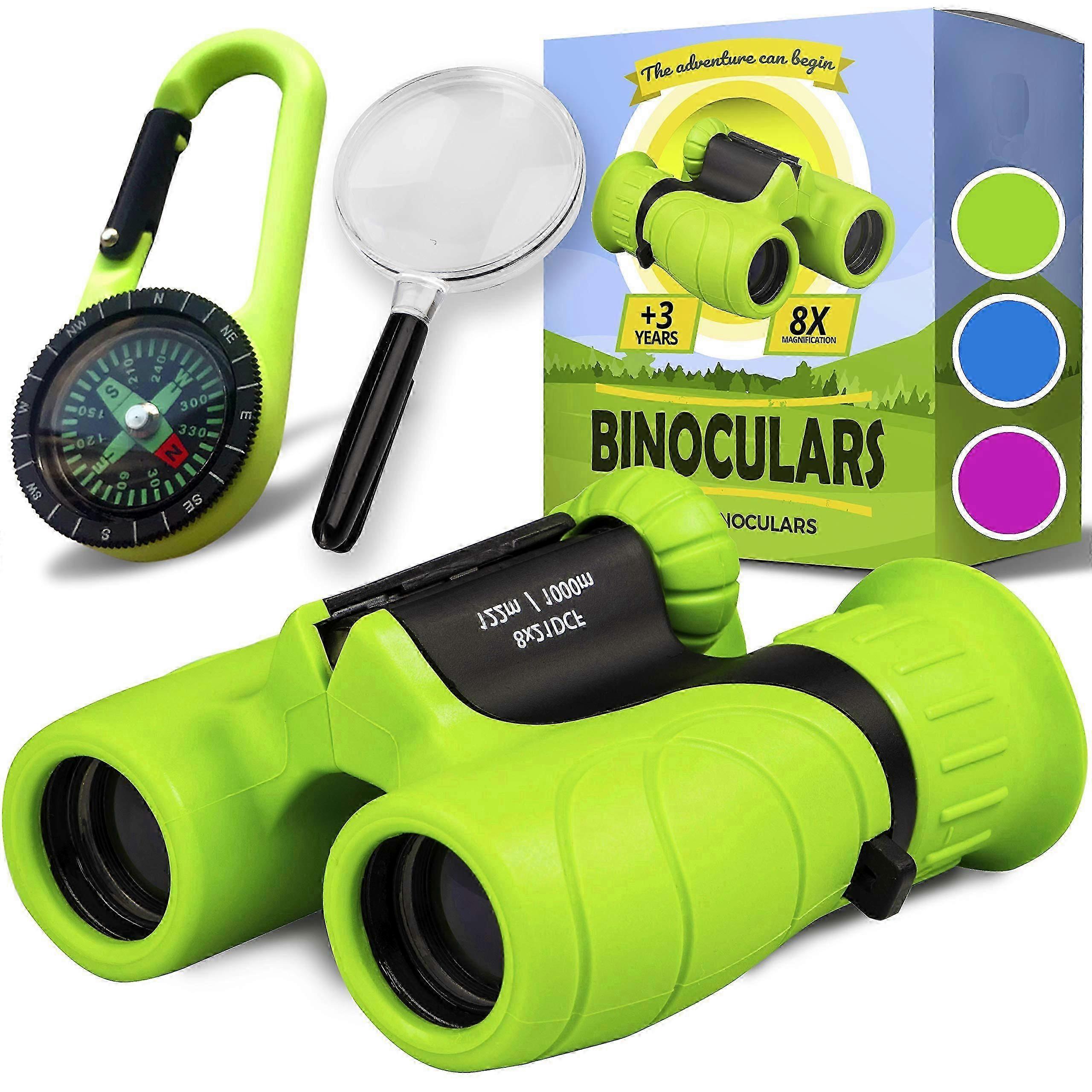 Kids Binoculars, Kids Camping Set With Magnifying Glass And Compass