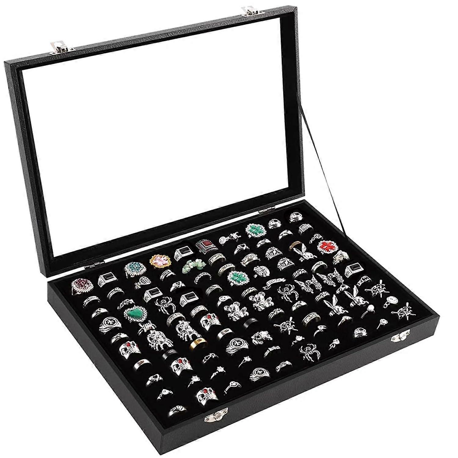 For use with Barelove velvet glass storage box with 100 slots for displaying earrings and rings.