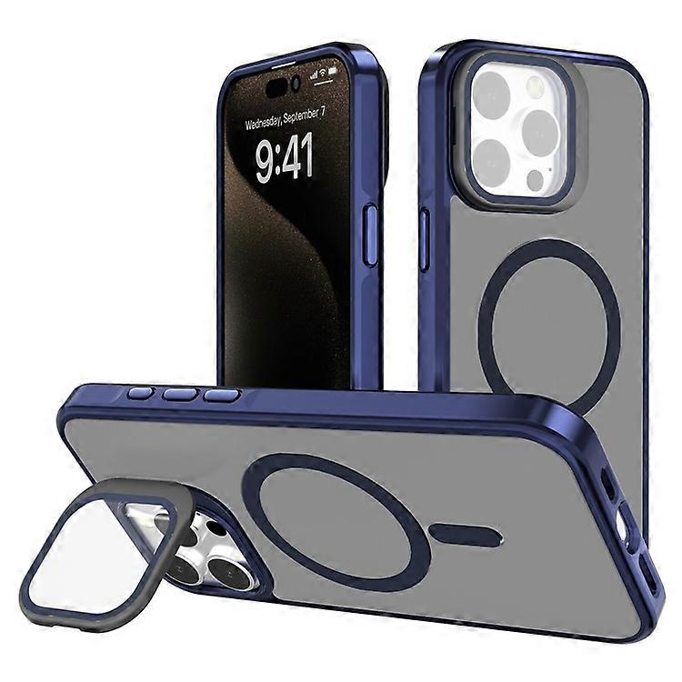 J3 Compatible For iPhone 16 Pro Max Case Compatible with MagSafe Lens Kickstand PC+TPU Matte Phone Cover