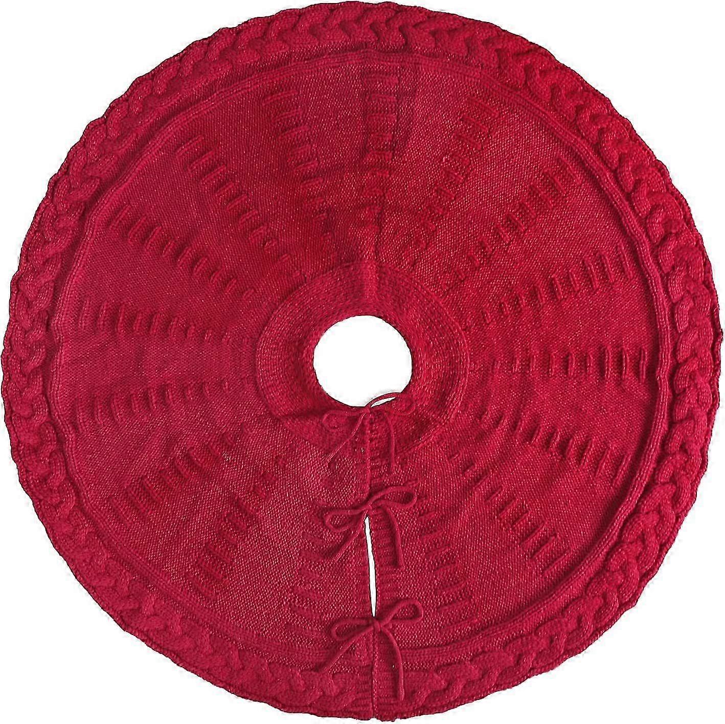 Knitted Christmas Tree Skirt, Festive Decoration for Holiday Celebrations