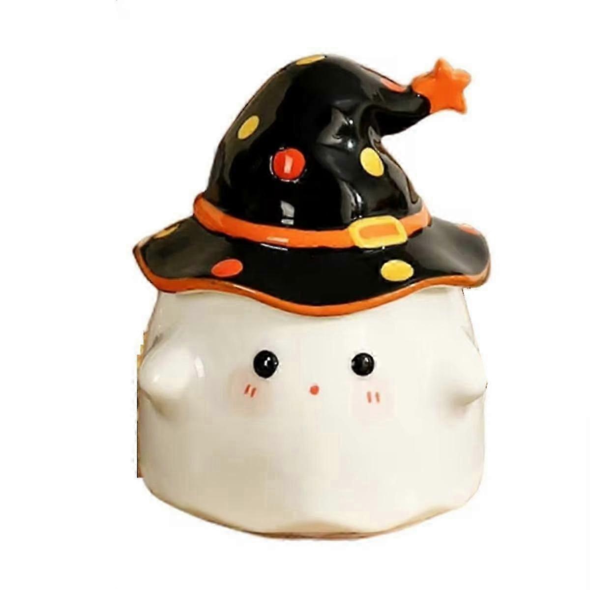 Halloween Mug Halloween Ghost Pattern Cup Ghost Pattern Cup Ceramic Ghost Mug with Lid Cute 350ML f