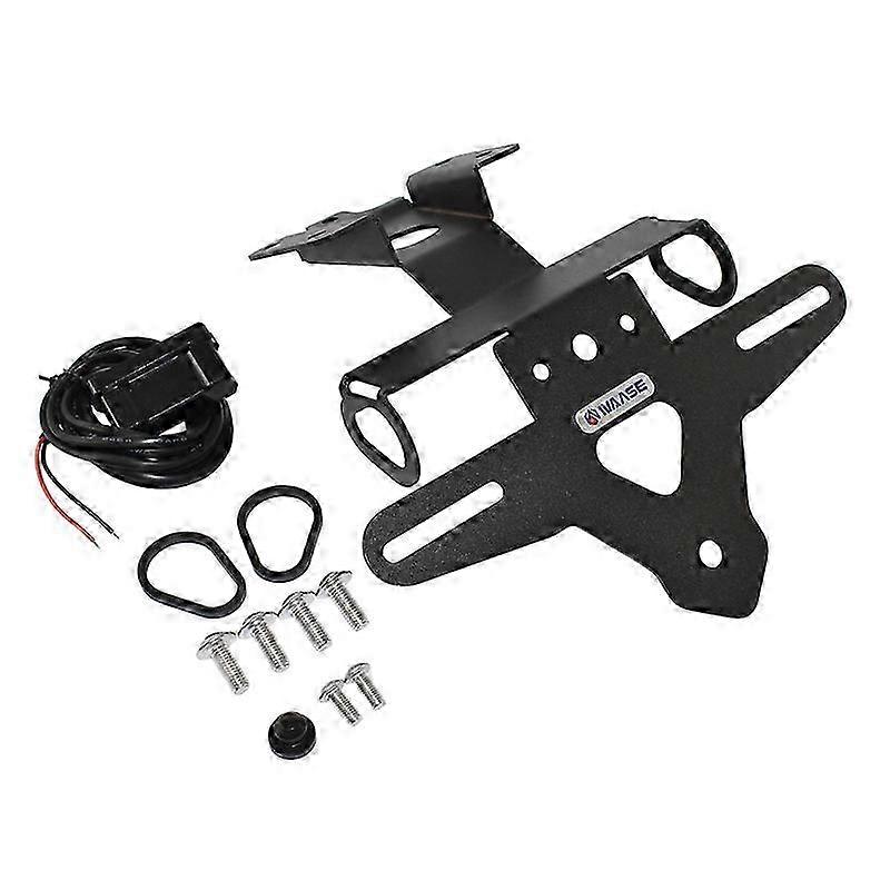 License Plate Frame Holder Bracket Fender Eliminator Tail Tidy w/ LED Light Compatible with Yamaha Y
