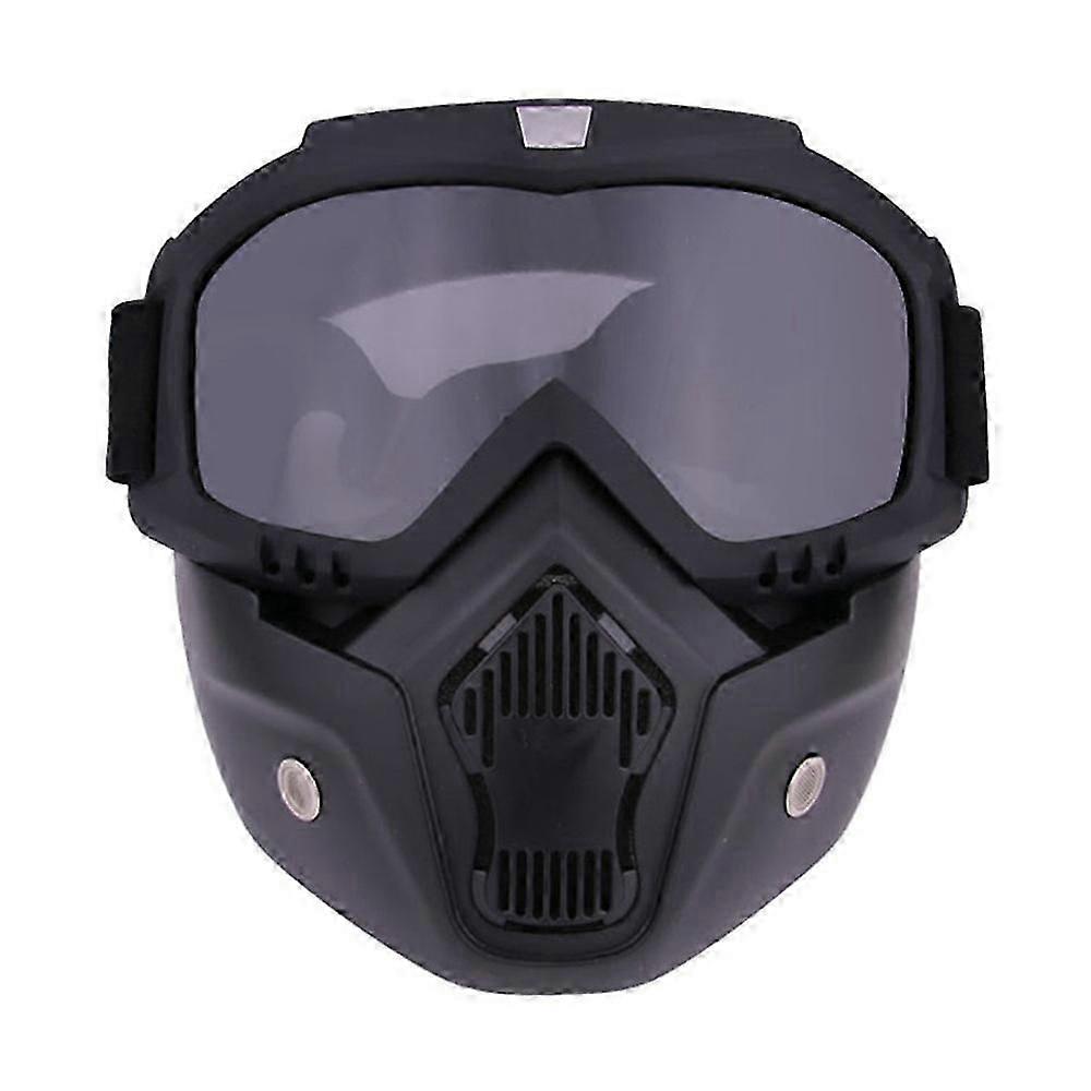 Motorcycle Goggles Motocross Glasses Retro Windproof Open Face Helmets Goggles Mask Gray
