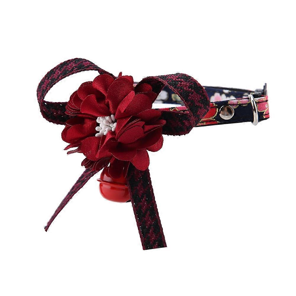 Flower Bow Pattern Pet Collar