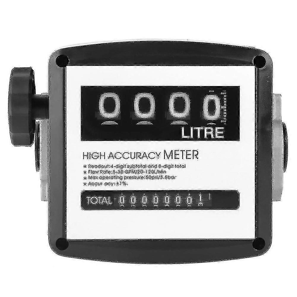 Mechanical Gauge 4-digit Mechanical Meter 25mm (1 Inch Internal Thread) 5-30 Gpm/20-120l/min