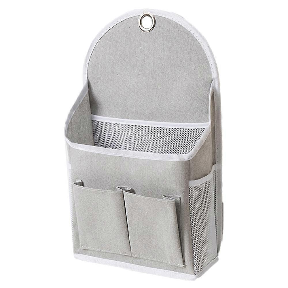 Storage Bag, Linen Cotton Wall Hanging Organizer, Multi-Pockets for Home Office, Waterproof Fabric (Adjustable Hooks, Space Saving)
