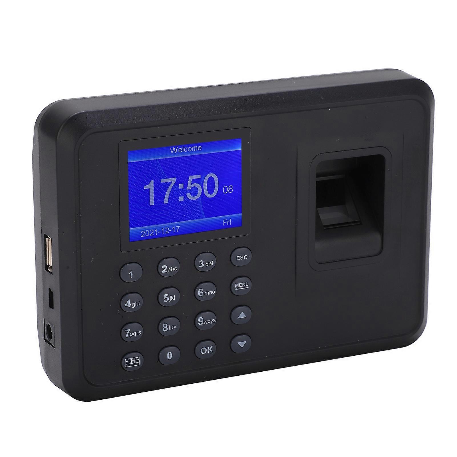 Fingerprint Attendance Machine 2.4in Screen Fast Identification DC5V/1A Password Time Recorder for Company