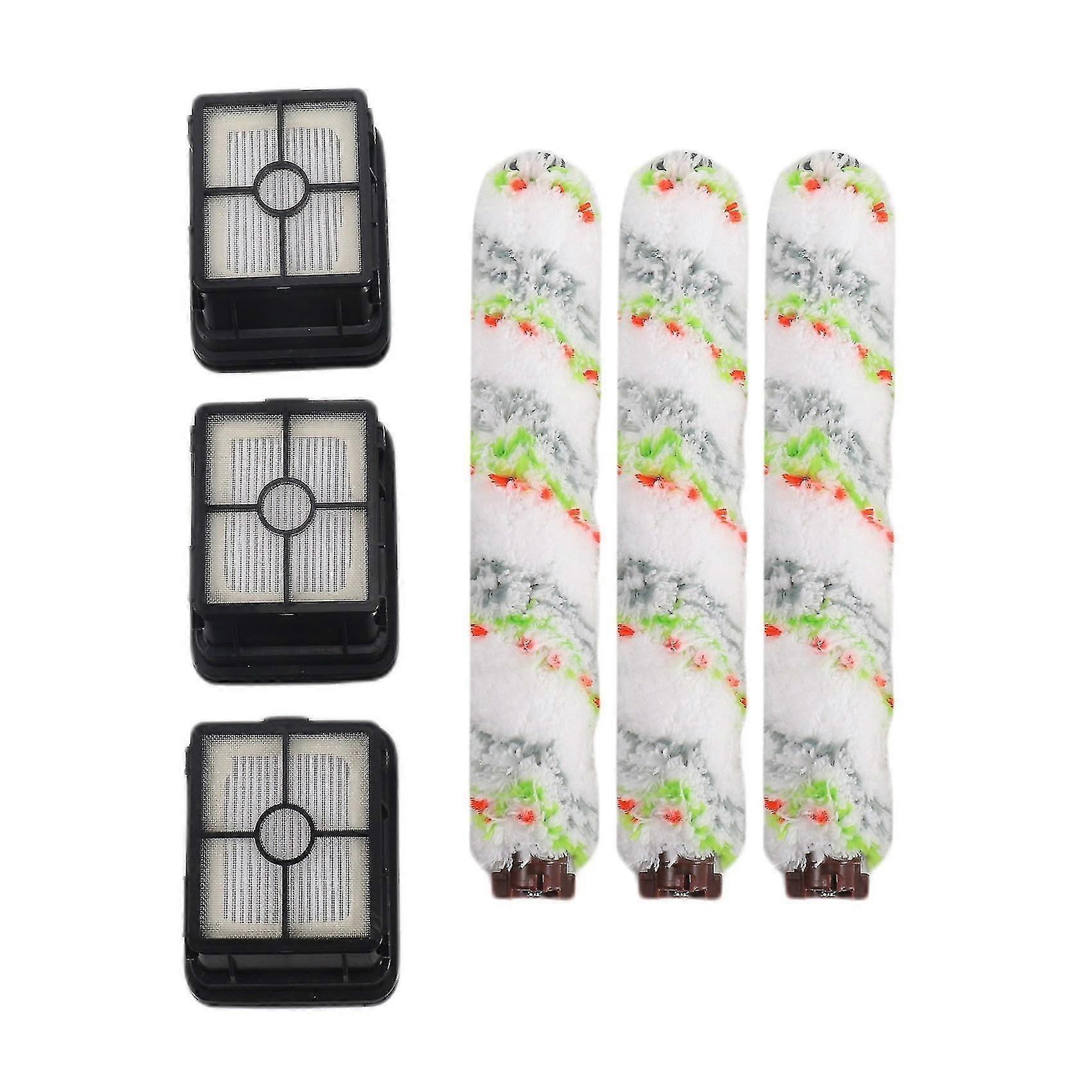 3 Pack Multi Surface Pet Brush Roll And 3 Pack 1866 Vacuum Filter