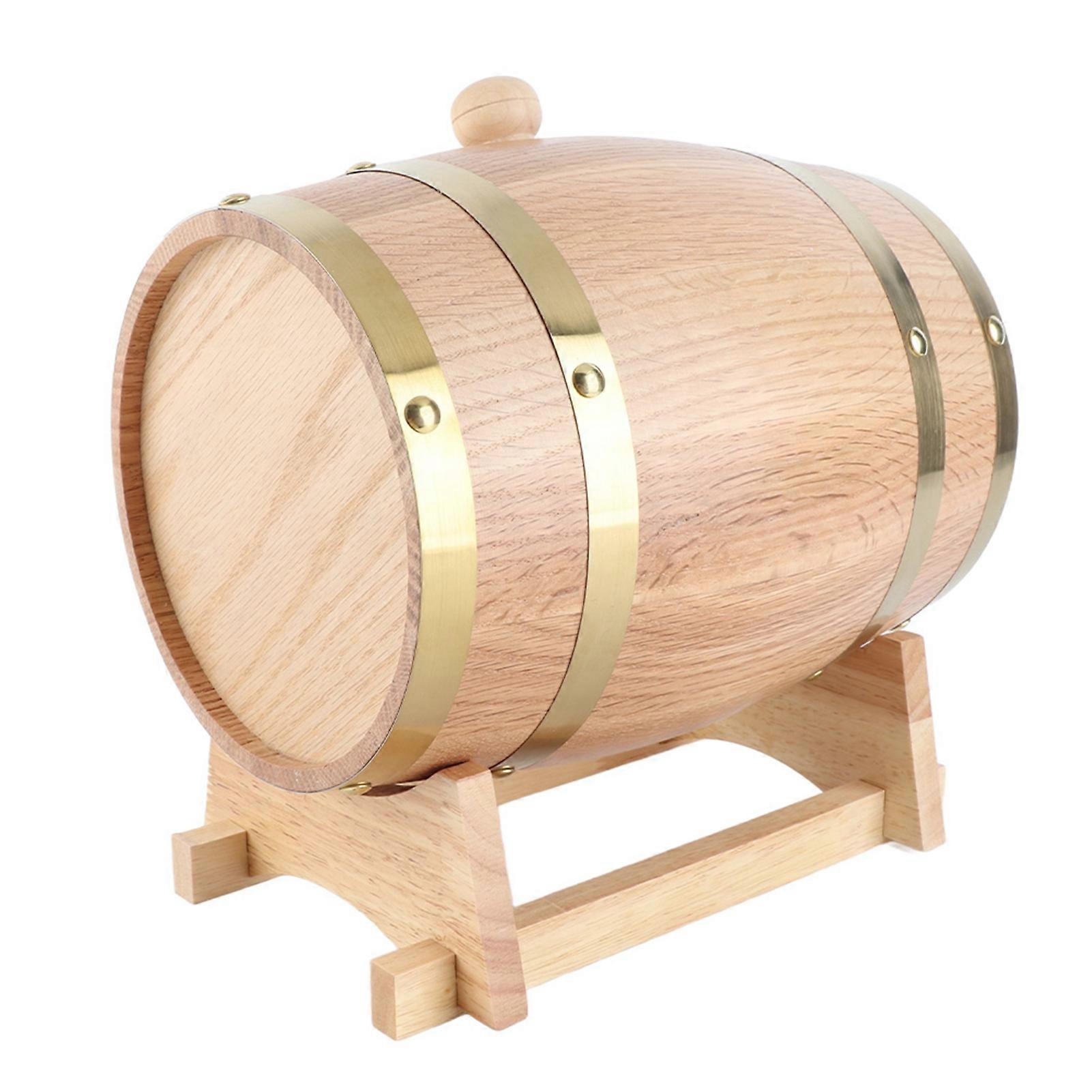 Oak Bar And Restaurant 3L Oak For Aging 32×23×23 3L Vintage Wood Oak Timber Dispenser for Whiskey Tequila 3L Oak Tap