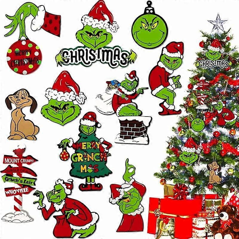 Christmas Tree Ornaments Set, Portable Size for Multi-use Occasions in Home Office, 15 Unique Designs Bright and Vibrant Paper