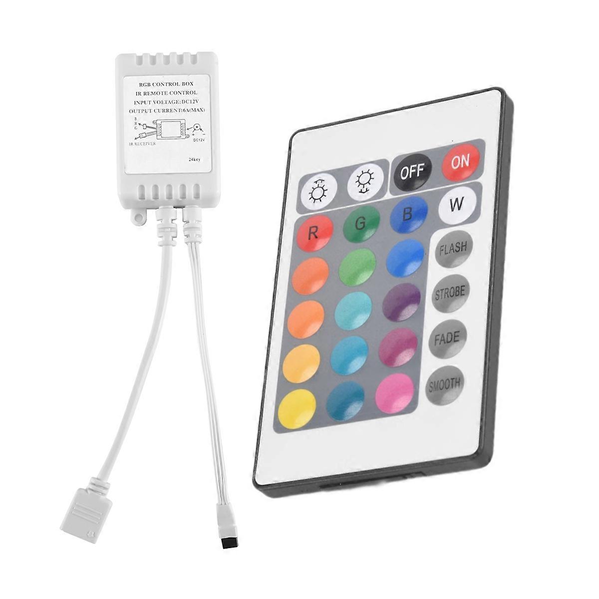 24 Keys Remote Control+DC12V LED Controller RGB Control Box