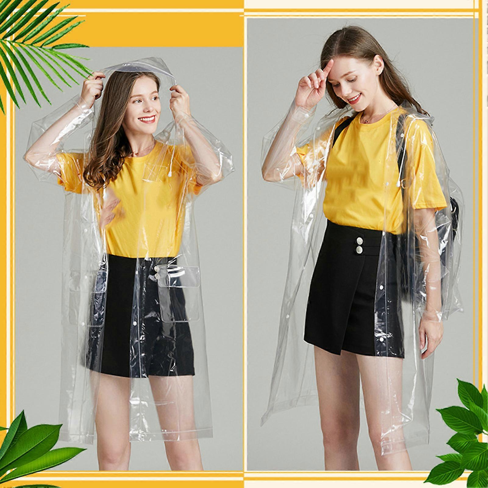 Raincoat Transparency Foldable Waterproof Compact and Convenient Rain Cape for Students