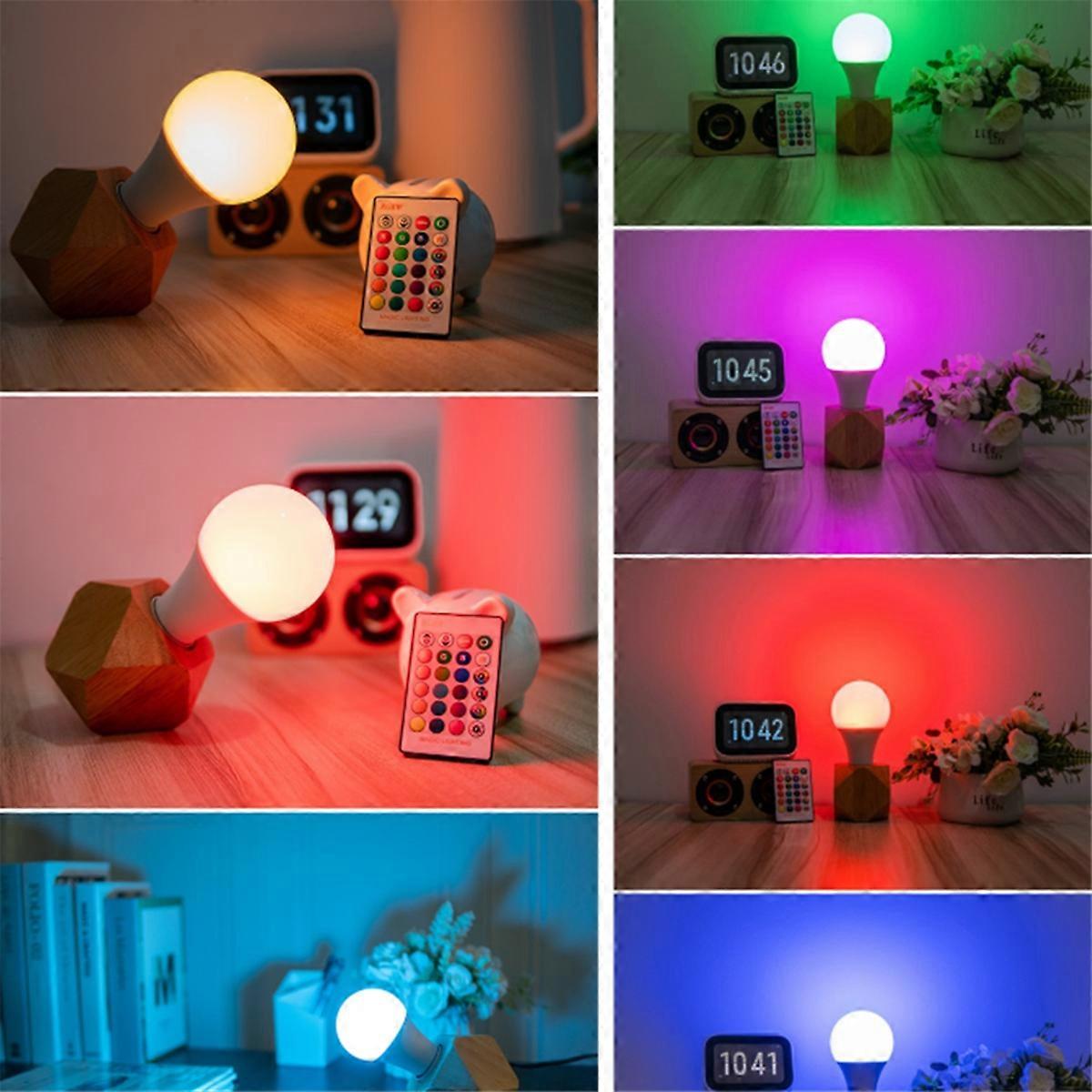 Color Changing Light Bulb with Remote 16 Color Multicolor