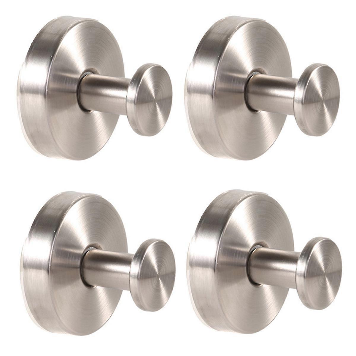 Stainless Steel Suction Cup Clothes Hook Kitchen Bathroom Silver